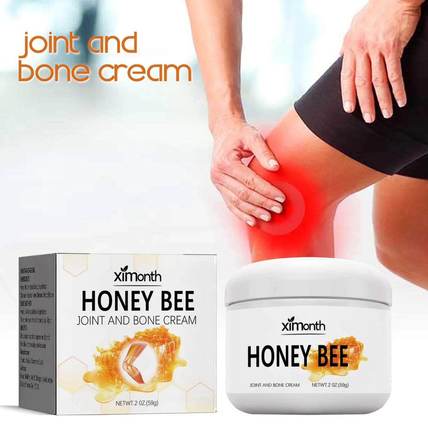 59g Honey Bee Joint Bone Cream Honey Bee Cream Honey Bee Venom Pain and Bone Healing Cream for Joint Shoulder and Neck Pain - FLORANZANI- Beauté & Santé