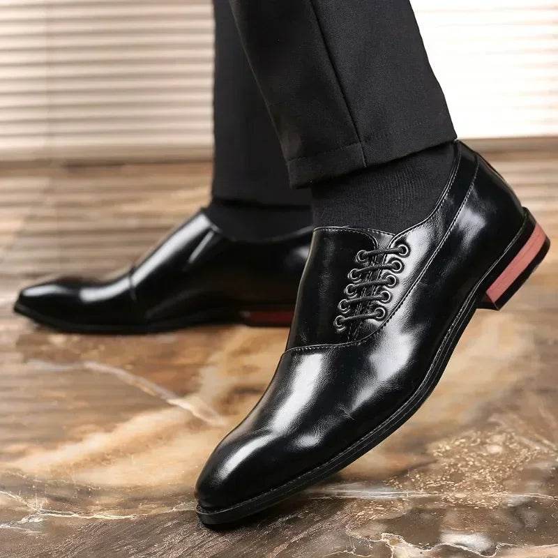 Business Dress Men Shoes Square Toe Leather Party Wedding Shoes Men Quality Gentleman Shoess 48 Casual Man Office Shoes 2024 - FLORANZANI- Beauté & Santé