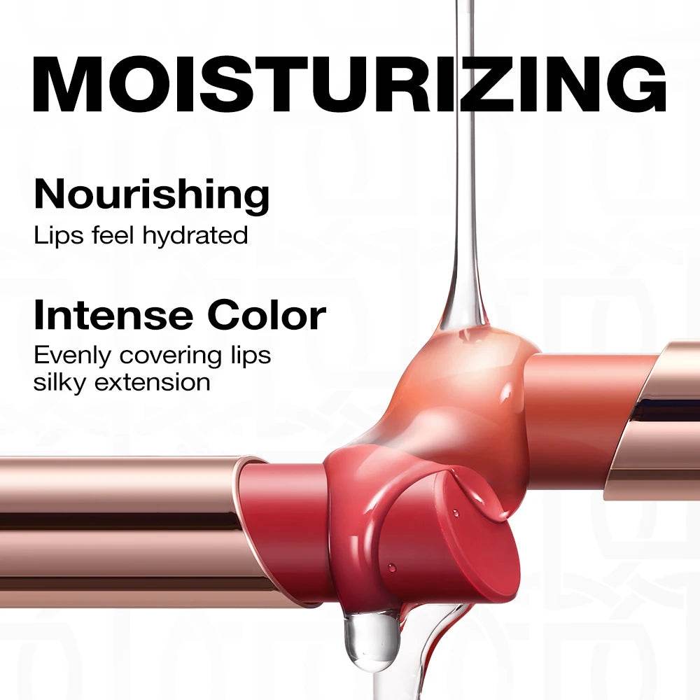 O.TWO.O Lipstick Lip Tint Moisturizing Nourishing Glow Lightweight Smooth Non-Sticky Refreshing Red High-shine Lipstick Makeup - FLORANZANI- Beauté & Santé