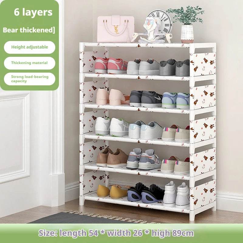 Bear pattern Shoe Rack Furniture Multi-Layer Outside Cover Storage Cabinet Home Indoor Waterproof Protective Organize shoe rack - FLORANZANI- Beauté & Santé