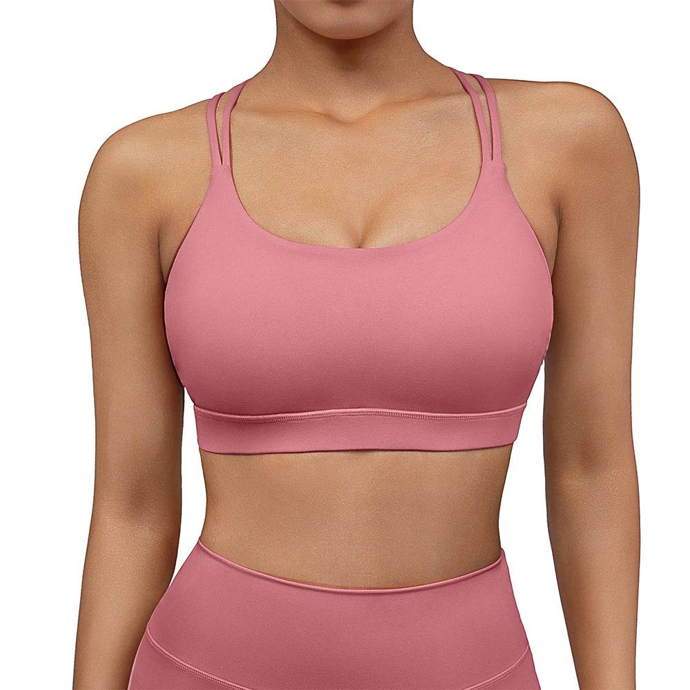 Sports Yoga Bras Women Crop Top Breathable Yoga Bra Push up Shockproof Workout Top Women's underwear Sports Top For Fitness - FLORANZANI- Beauté & Santé