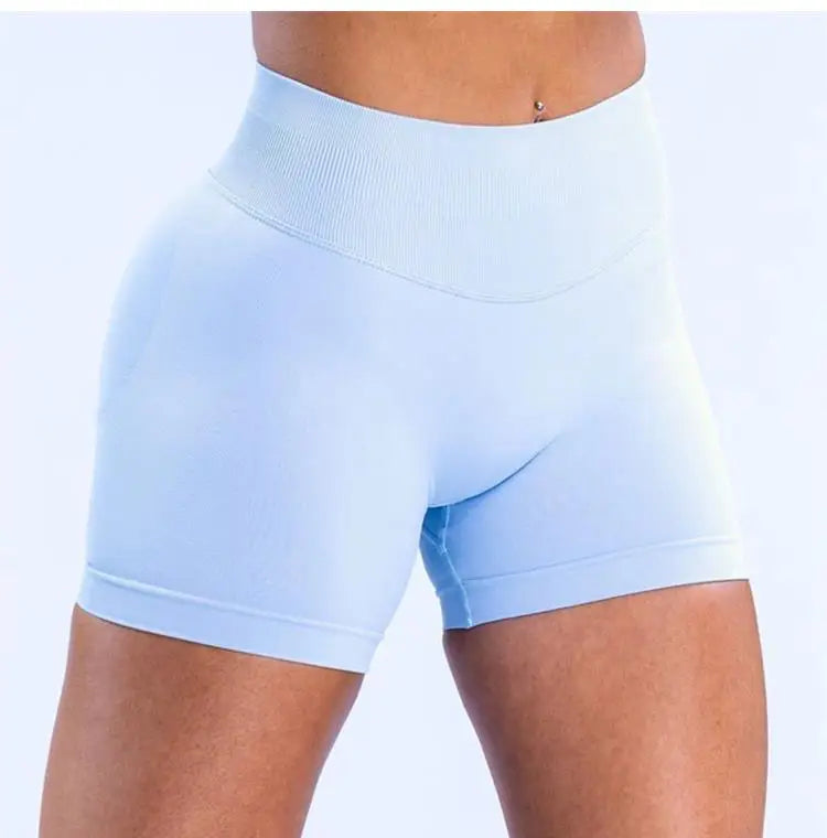 Epligg Women Fitness Sports Shorts 4.5" With logo Gym Shorts Low Ribbed Band Workout Scrunch Butt Yoga Booty Running Short Pants - FLORANZANI- Beauté & Santé