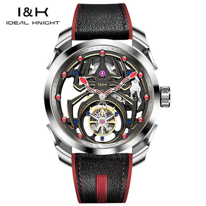 IDEAL KNIGHT 6802 Men's Watch Luxury Hollow Spider Design Tourbillon Automatic Mechanical Men Watch High end Fashion Brand Watch - FLORANZANI- Beauté & Santé