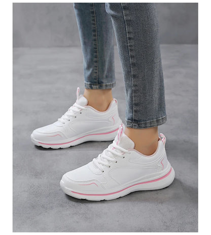 Women Casual Sneakers Running Sport Shoes Mesh Breathable Female Walking Jogging Shoes Comfortable Black White Tennis Sneakers