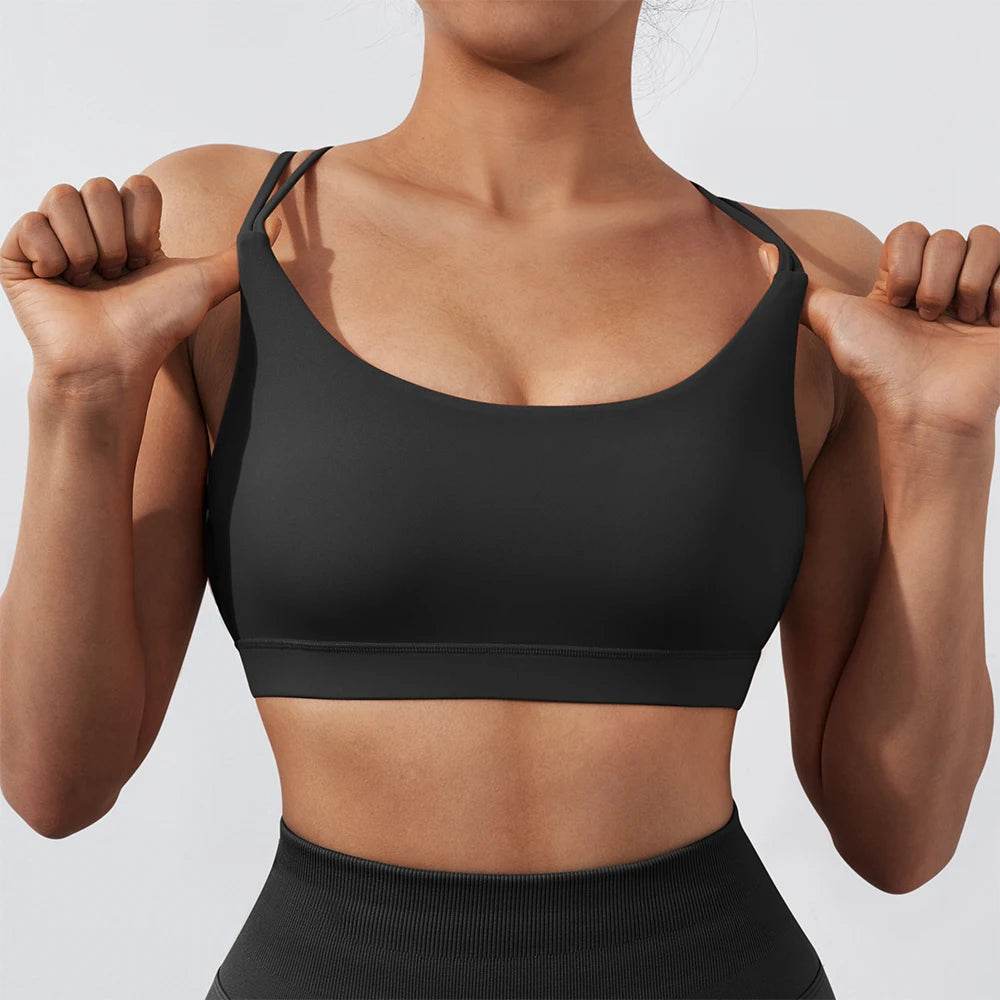 Sports Yoga Bras Women Crop Top Breathable Yoga Bra Push up Shockproof Workout Top Women's underwear Sports Top For Fitness - FLORANZANI- Beauté & Santé