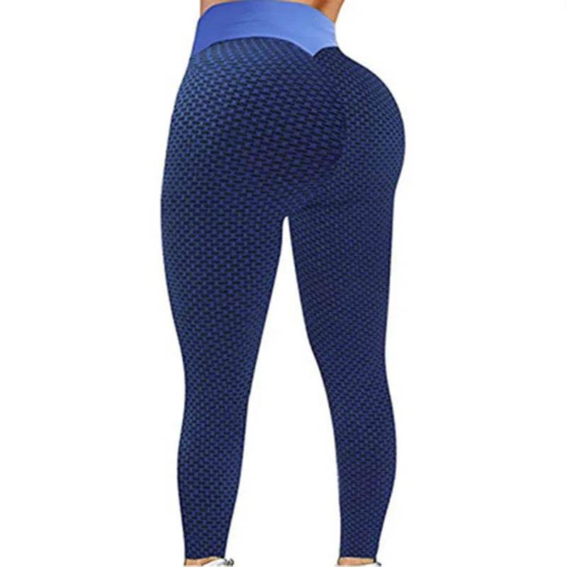 Grid Tights Yoga Pants Women Seamless High Waist Leggings Breathable Gym Fitness Push Up Clothing Girl Yoga Pant - FLORANZANI- Beauté & Santé