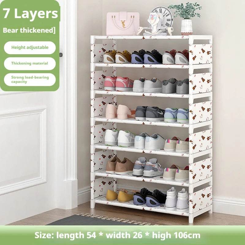 Bear pattern Shoe Rack Furniture Multi-Layer Outside Cover Storage Cabinet Home Indoor Waterproof Protective Organize shoe rack - FLORANZANI- Beauté & Santé