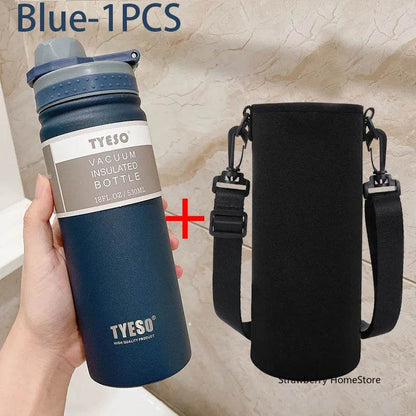 Tyeso 530/750ML Stainless Steel Thermos Bottle Portable Outdoor Sport Water Cup Keeps Cold and Heat High Capacity Thermos Bottle - FLORANZANI- Beauté & Santé