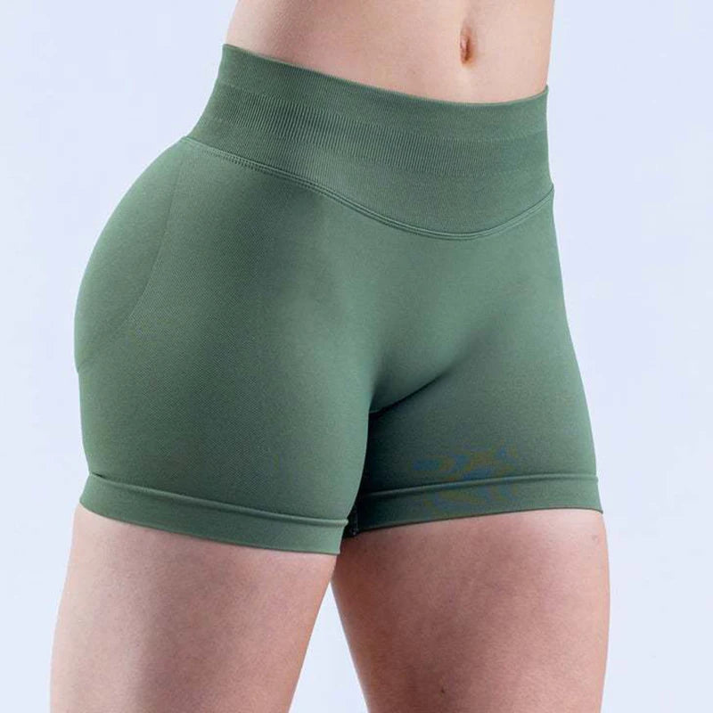 Epligg Women Fitness Sports Shorts 4.5" With logo Gym Shorts Low Ribbed Band Workout Scrunch Butt Yoga Booty Running Short Pants