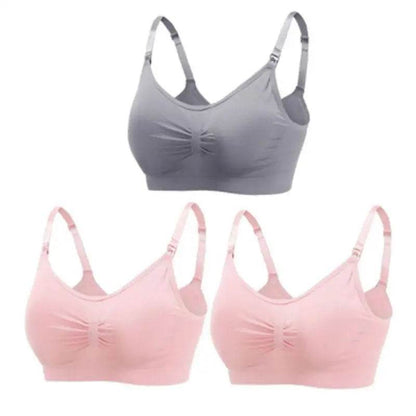 3pcs/Set High Quality Maternity Nursing Bras Cotton Breastfeeding Pregnant Underwear Seamless Large Size Breathable Bra Push Up - FLORANZANI- Beauté & Santé