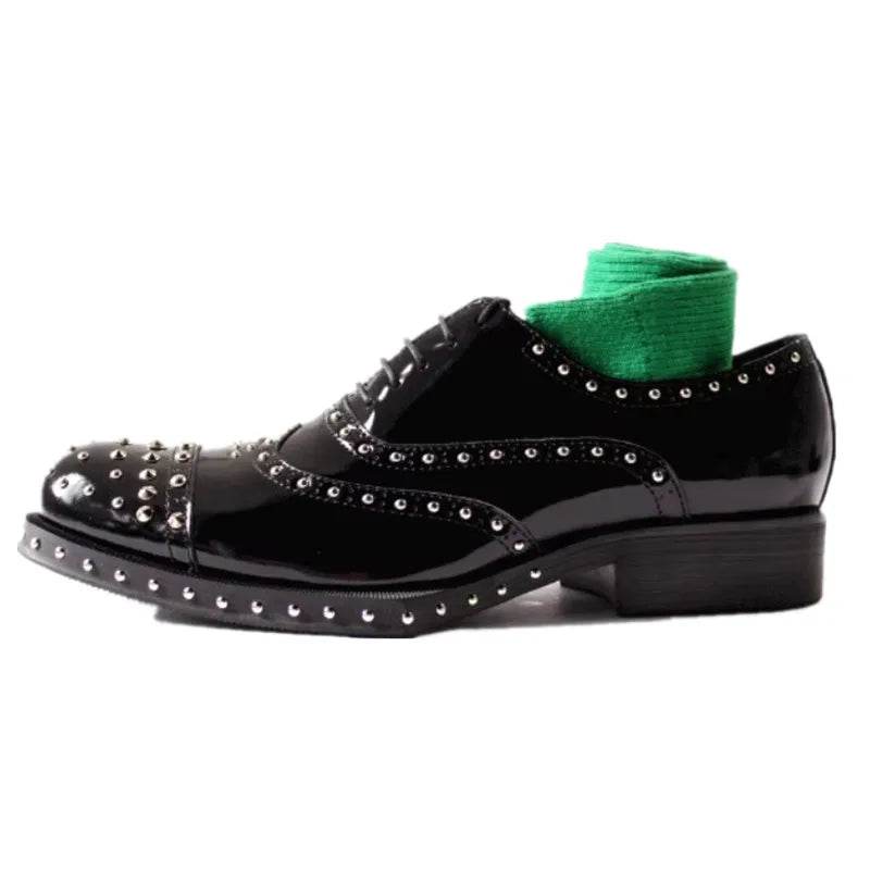 black Oxford Shoes Genuine Leather Brogue Dress Shoes Classic Business Formal Shoes Man - FLORANZANI- Beauté & Santé