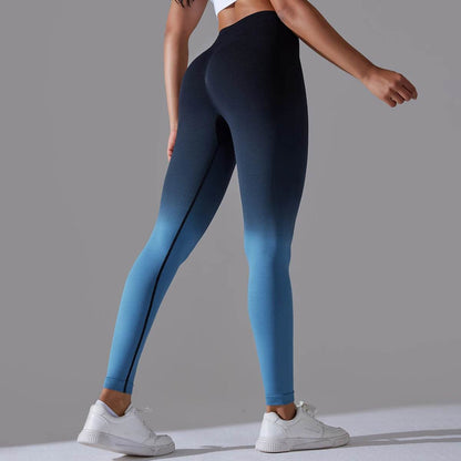 Gradual Change Yoga Pants High Waisted Gym Leggings Sport Women Fitness Seamless Female Legging Tummy Control Running Training - FLORANZANI- Beauté & Santé