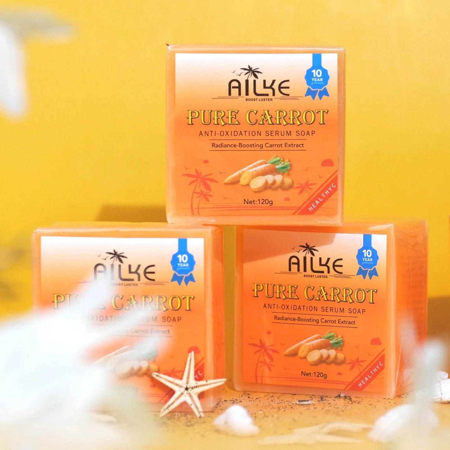 AILKE Pure Carrot Anti-Oxidation Serum Soap, Cleaning Stains, Skin Brightening Soap Bar, With Vitamin C, For Body And Face Use - FLORANZANI- Beauté & Santé