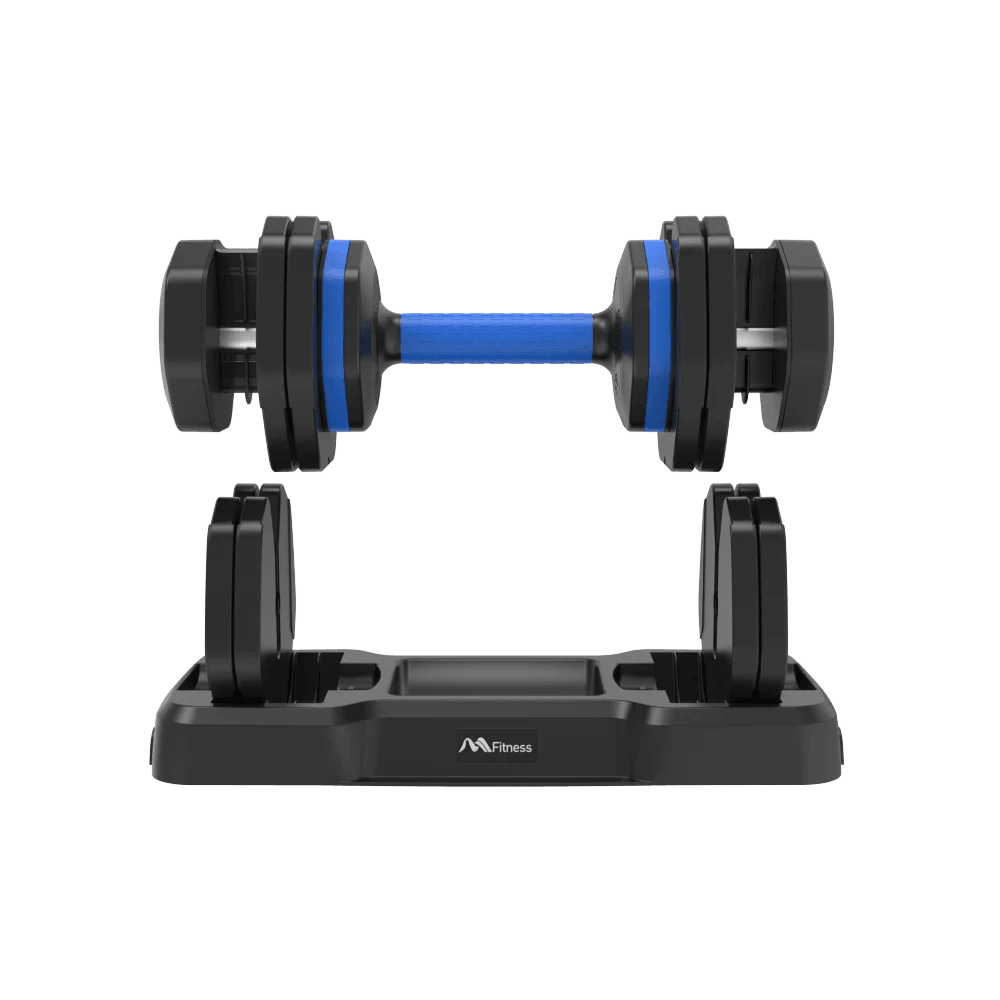 Adjustable Dumbbell - 55lb X2 Set of 2 Anti-Slip Handle Fast Adjust Weight By Turning Handle Tray Exercise Fitness Dumbbell - FLORANZANI- Beauté & Santé