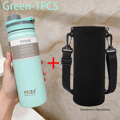 Tyeso 530/750ML Stainless Steel Thermos Bottle Portable Outdoor Sport Water Cup Keeps Cold and Heat High Capacity Thermos Bottle - FLORANZANI- Beauté & Santé