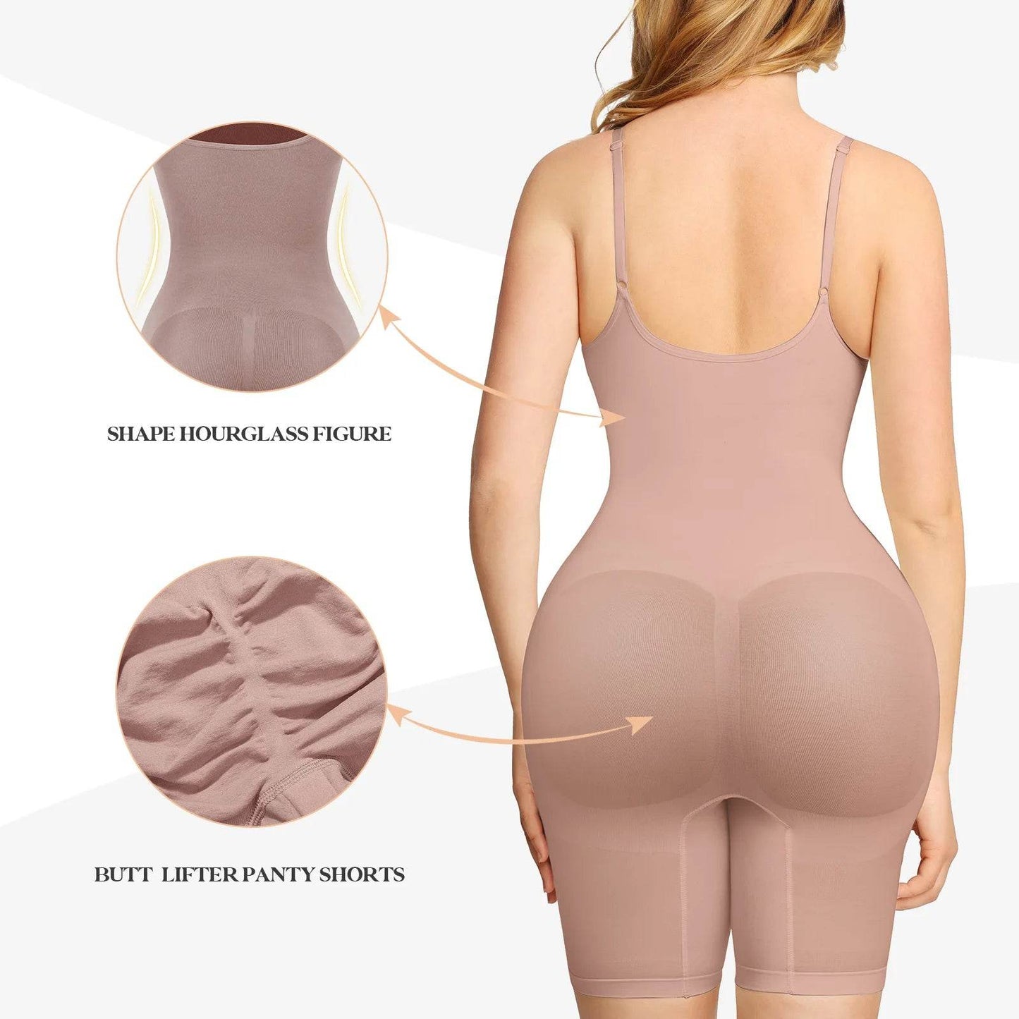 Colombianas Seamless Women Sculpting Bodysuit Push Up Butt Lifter Thigh Slimmer Slimming Underwear Body Shaper Shapewear - FLORANZANI- Beauté & Santé