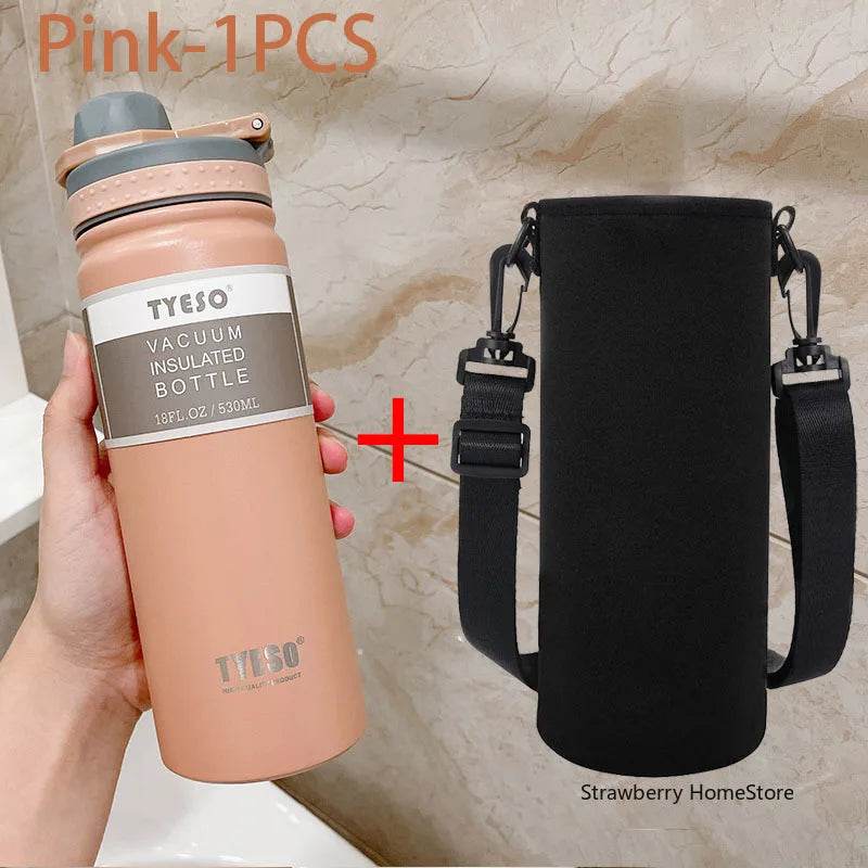 Tyeso 530/750ML Stainless Steel Thermos Bottle Portable Outdoor Sport Water Cup Keeps Cold and Heat High Capacity Thermos Bottle - FLORANZANI- Beauté & Santé