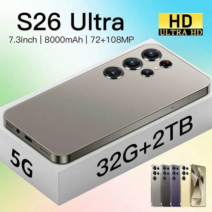 New S26 Ultra Smartphone Original 7.3 Inch 32G+2T Celulares Android Moblie Phones Unlocked 5G Dual Sim Global Version CellPhones - FLORANZANI- Beauté & Santé