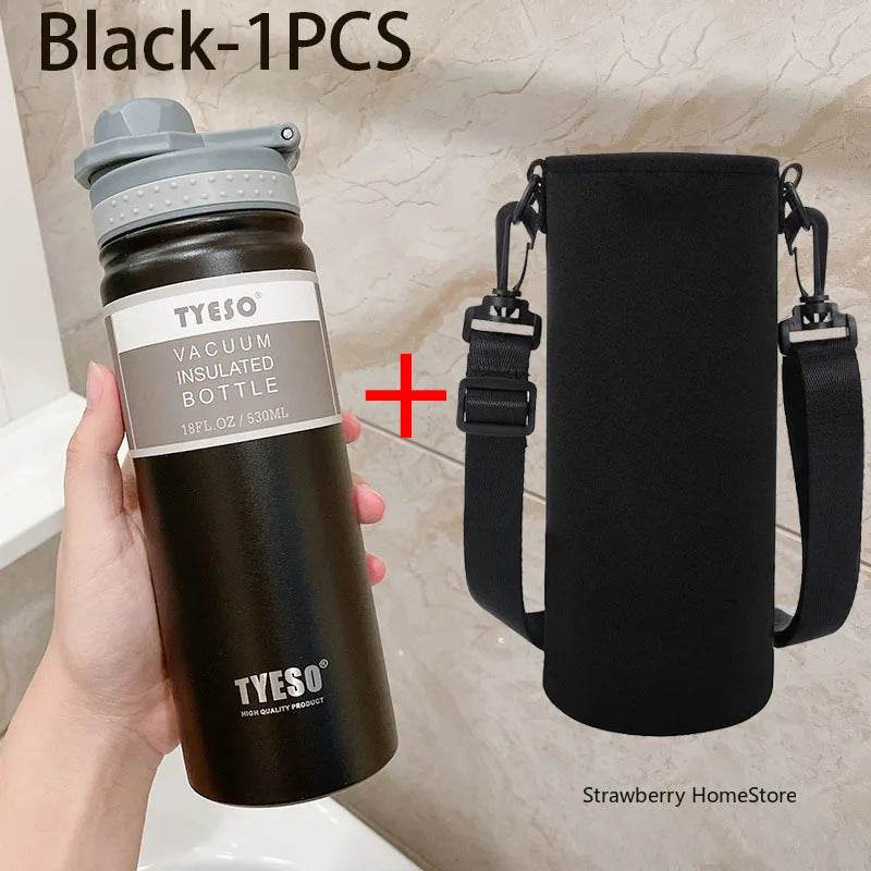 Tyeso 530/750ML Stainless Steel Thermos Bottle Portable Outdoor Sport Water Cup Keeps Cold and Heat High Capacity Thermos Bottle - FLORANZANI- Beauté & Santé