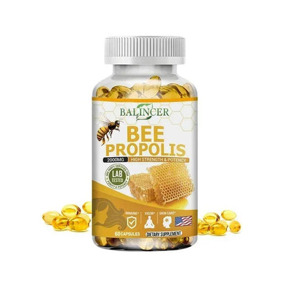 BEE PROPOLIS Capsules - Energy, Immune Function, Digestion, Nutrient Absorption, Promotes Overall Skin Health - FLORANZANI- Beauté & Santé