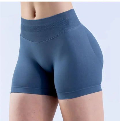 Epligg Women Fitness Sports Shorts 4.5" With logo Gym Shorts Low Ribbed Band Workout Scrunch Butt Yoga Booty Running Short Pants - FLORANZANI- Beauté & Santé