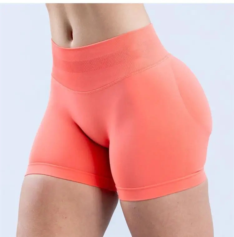 Epligg Women Fitness Sports Shorts 4.5" With logo Gym Shorts Low Ribbed Band Workout Scrunch Butt Yoga Booty Running Short Pants - FLORANZANI- Beauté & Santé