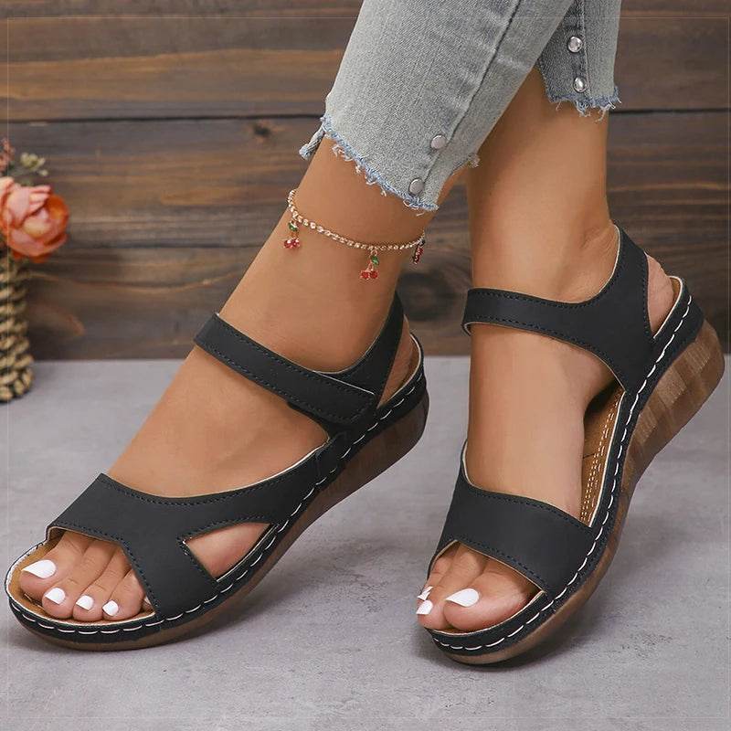 Women's Sandals Casual Summer Shoes Woman 2025 Summer Sandals Low Heels Sandalias De Mujer Comfortable Wedges Footwear Women - FLORANZANI- Beauté & Santé