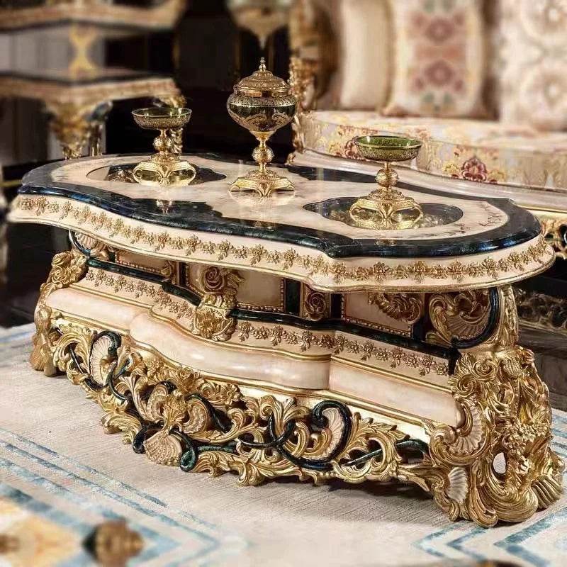 French court classical furniture Renaissance art solid wood carved villa luxury bespoke European sofa - FLORANZANI- Beauté & Santé