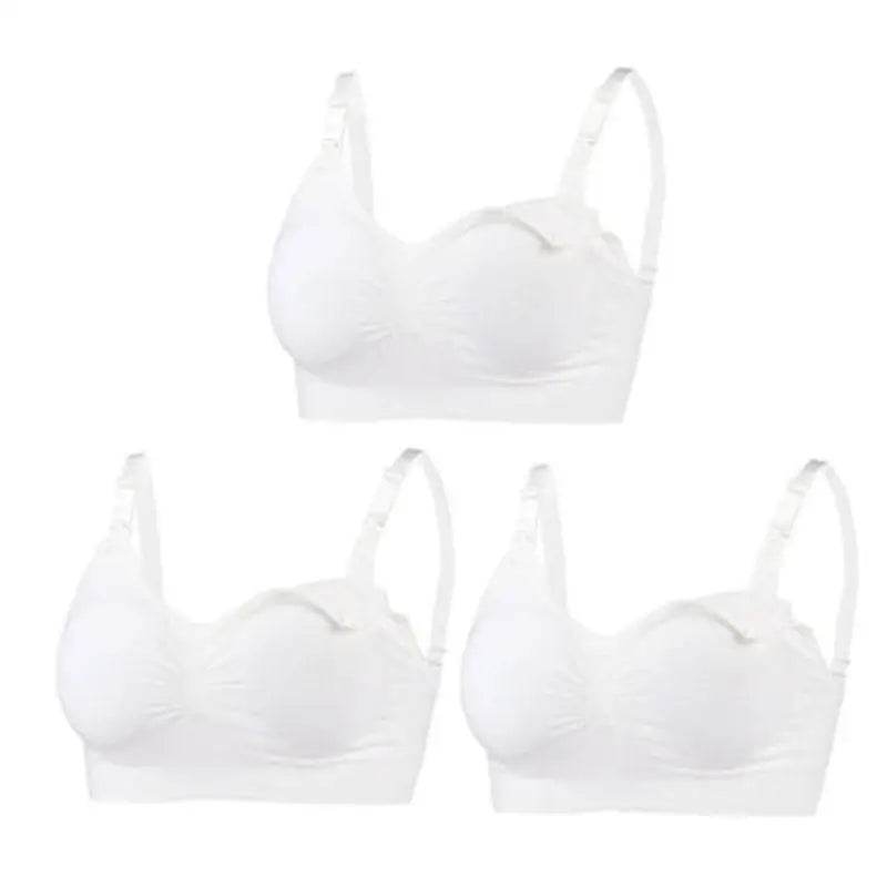 3pcs/Set High Quality Maternity Nursing Bras Cotton Breastfeeding Pregnant Underwear Seamless Large Size Breathable Bra Push Up - FLORANZANI- Beauté & Santé