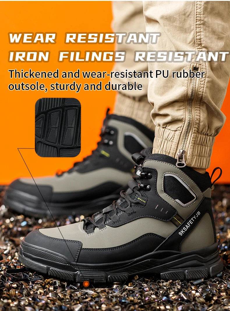 Indestructible Safety Shoes Anti-puncture Work Hiker Boots Anti Shock High Top Sneakers Security Protective Shoes for Men - FLORANZANI- Beauté & Santé