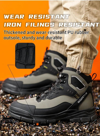 Indestructible Safety Shoes Anti-puncture Work Hiker Boots Anti Shock High Top Sneakers Security Protective Shoes for Men - FLORANZANI- Beauté & Santé