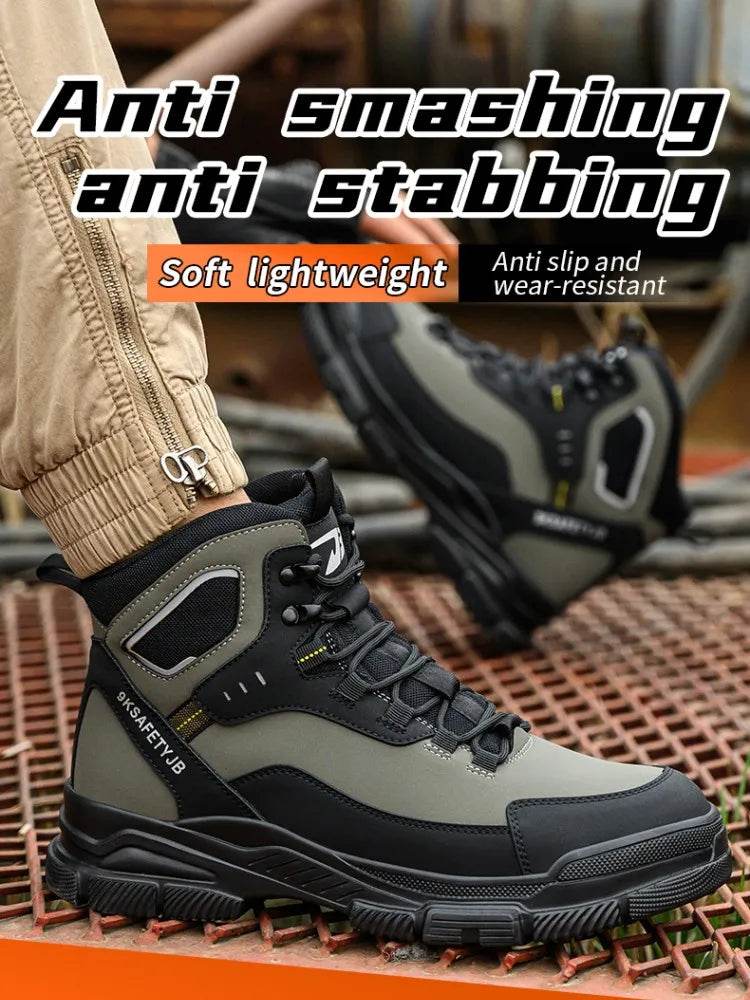 Indestructible Safety Shoes Anti-puncture Work Hiker Boots Anti Shock High Top Sneakers Security Protective Shoes for Men - FLORANZANI- Beauté & Santé