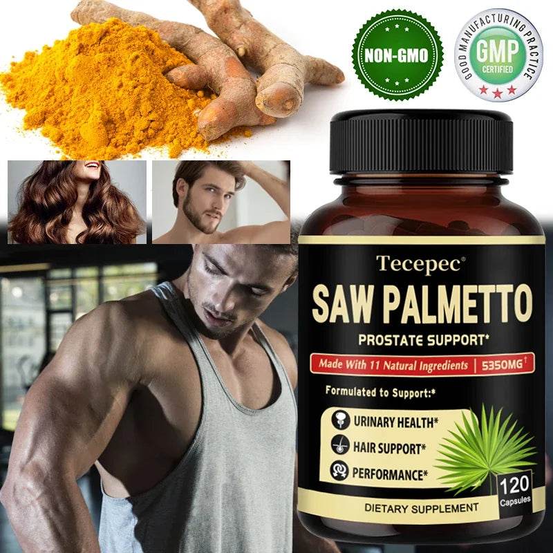 Saw Palmetto Capsules - Men's Prostate Health, Reduce Urinary Frequency, Promote Hair Growth - FLORANZANI- Beauté & Santé