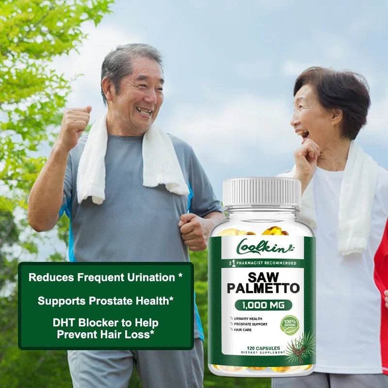 Saw Palmetto Capsules, Fatty Acids and Essential Nutrients From Saw Palmetto Berries Men's Health Support Non-GMO - FLORANZANI- Beauté & Santé