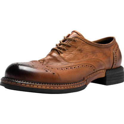 Soft Leather Mens Wedding Brogues Shoes Luxury Genuine Leather Autumn Designer Handmade Quality Autumn Formal Social Shoes Man - FLORANZANI- Beauté & Santé