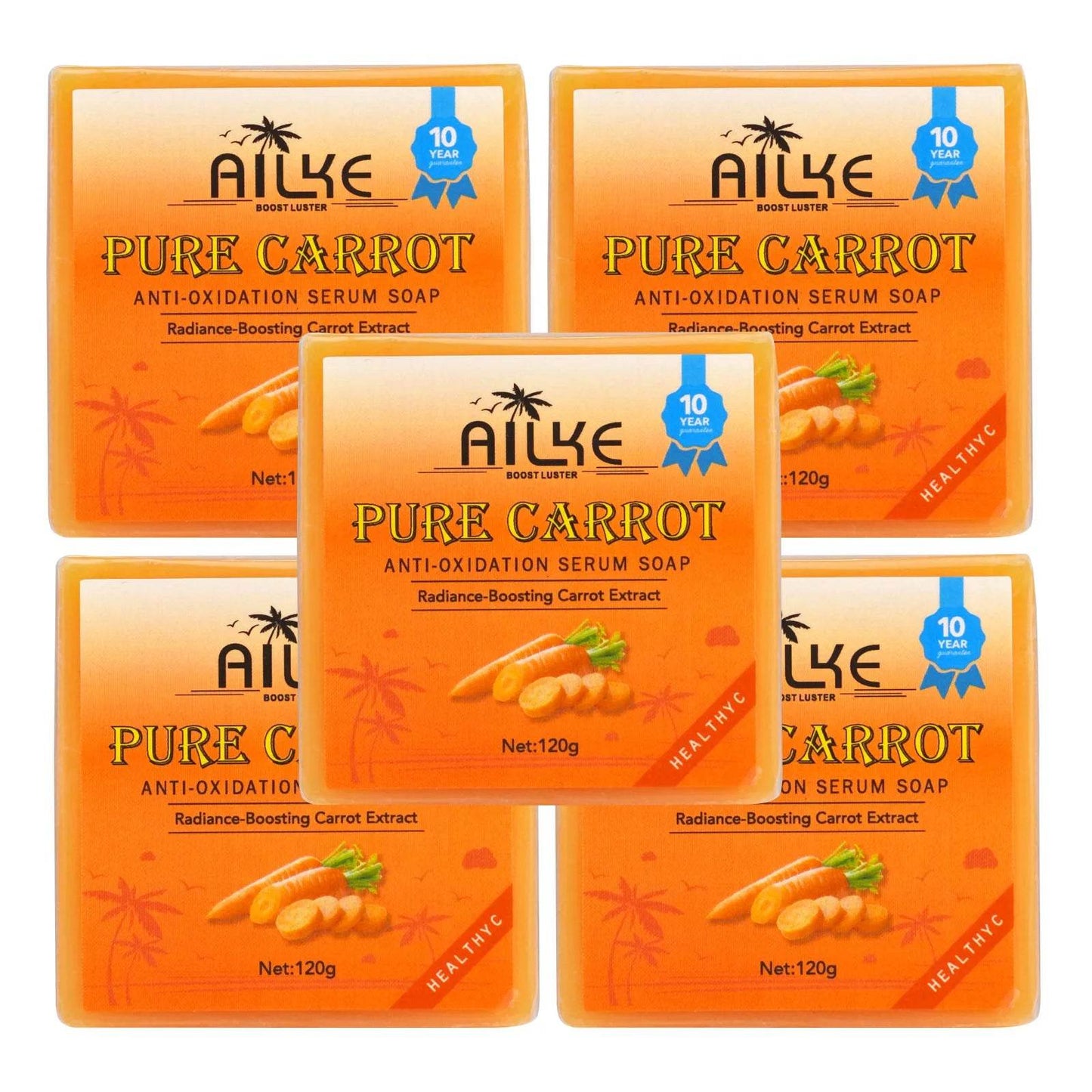 AILKE Carrot Whitening Anti Oxidant Soap, With Vitamin C, Boost Collagen, Skin Brightening and Glowing, For Body & Face - FLORANZANI- Beauté & Santé