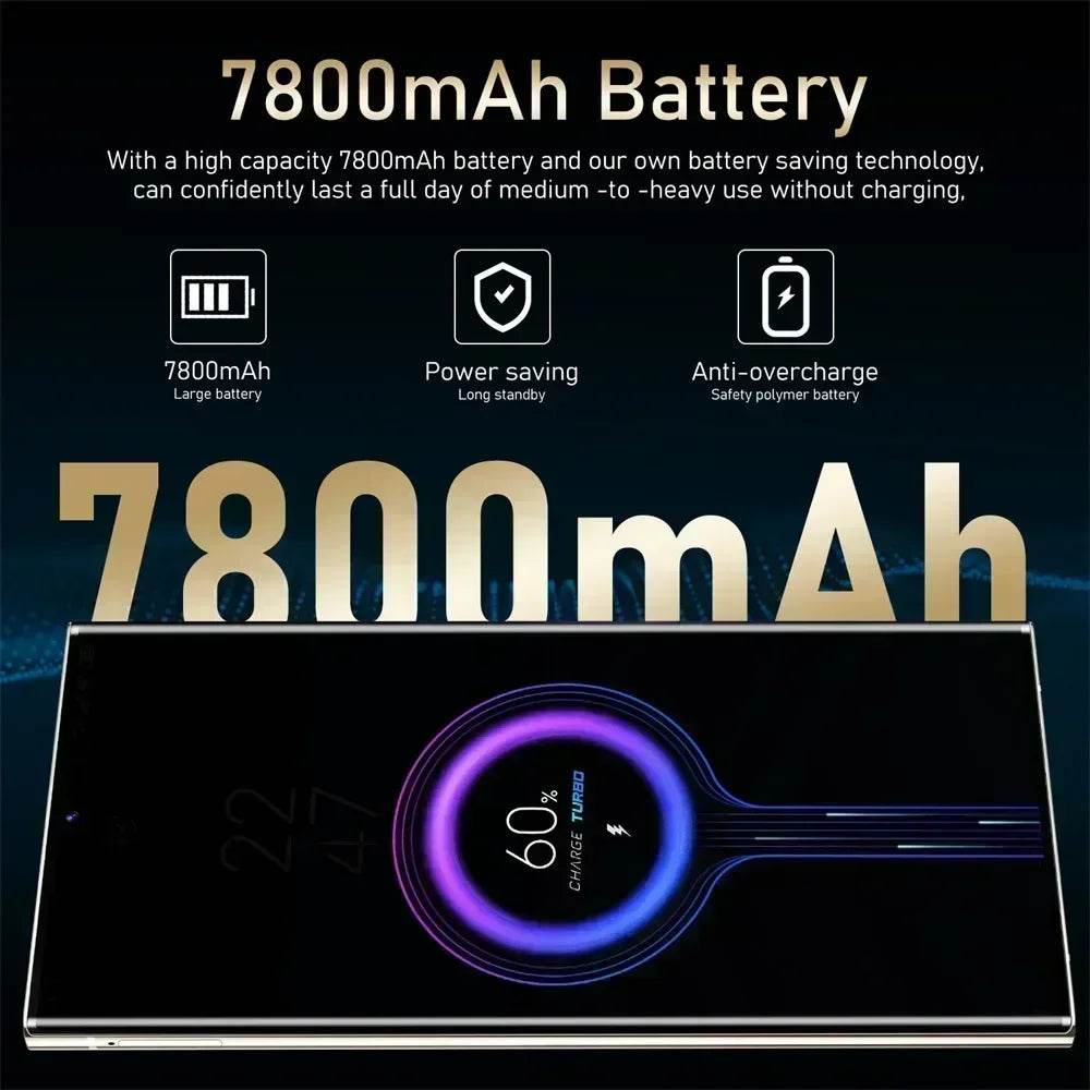 New S24 Ultra 7.3HD Cellphones Global Version 4G 5G Original Smartphone Android 14 Cell Phone Snapdragon 8 gen 3 Mobile Phones - FLORANZANI- Beauté & Santé