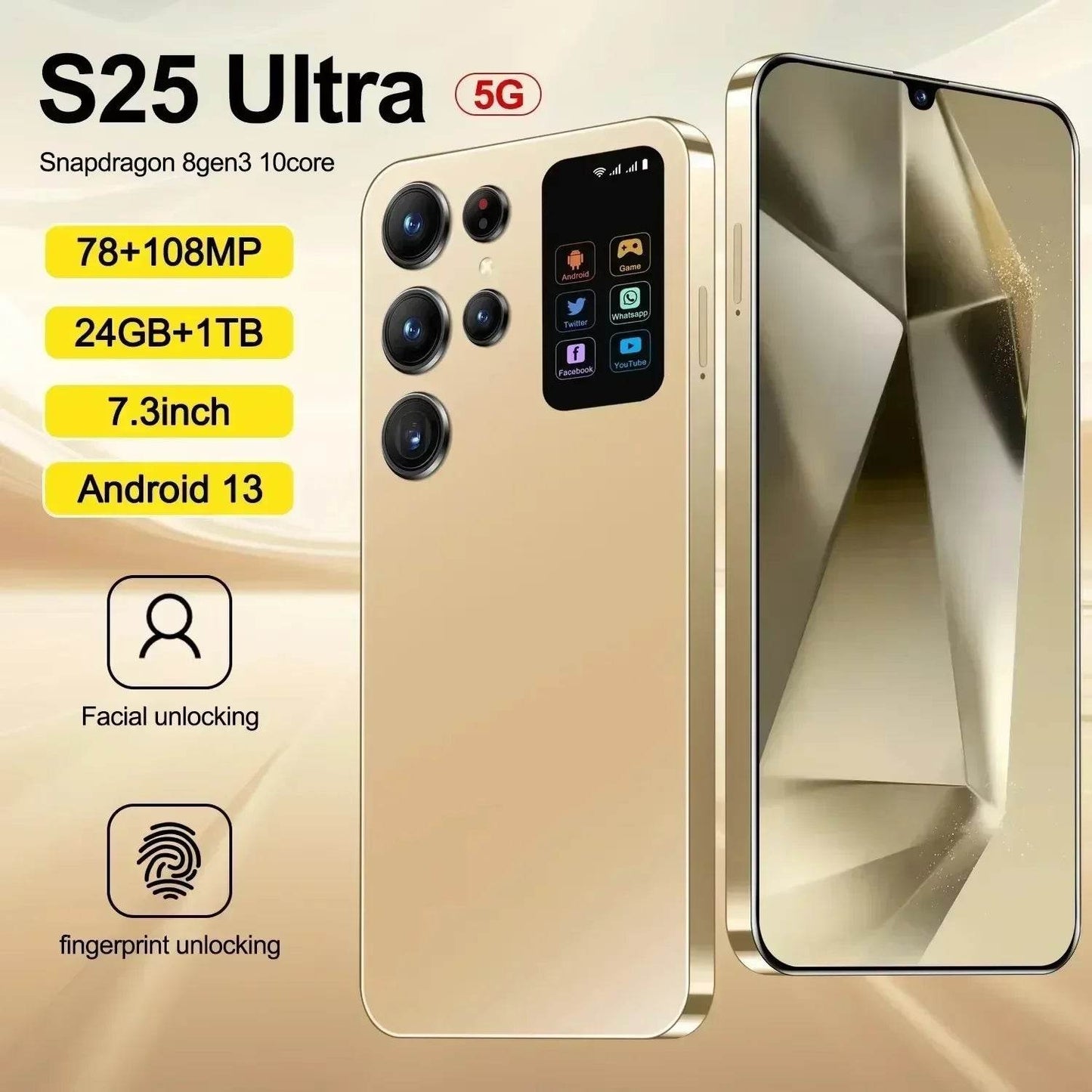 New S26 Ultra Smartphone Original 7.3 Inch 32G+2T Celulares Android Moblie Phones Unlocked 5G Dual Sim Global Version CellPhones - FLORANZANI- Beauté & Santé