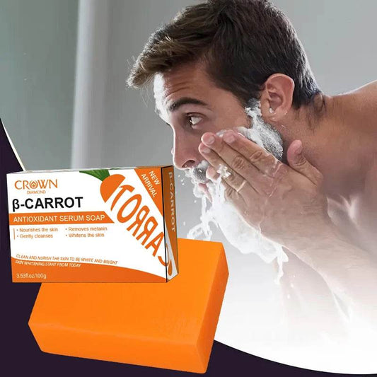 Carrot Soap for Skin Cleaning Stains Skin Soap Bar with Vitamin E for Body and Face Use Facial Cleanser Unisex Valentine's Day - FLORANZANI- Beauté & Santé