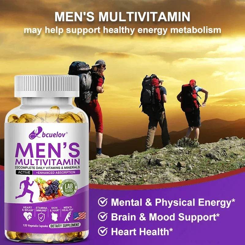 Men's Daily Multivitamin - 22 Vitamins & Minerals, Dietary Supplement for Immunity, Energy, Digestion, Skin, and Overall Health - FLORANZANI- Beauté & Santé