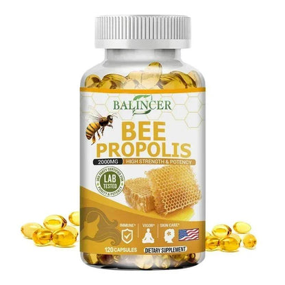 BEE PROPOLIS Capsules - Energy, Immune Function, Digestion, Nutrient Absorption, Promotes Overall Skin Health - FLORANZANI- Beauté & Santé