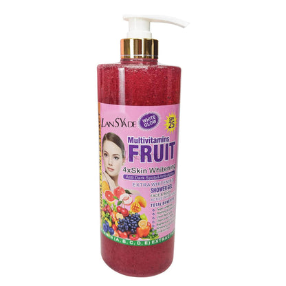 1000ml Scrub bath lotion silky smooth skin foam rich moisture skin toner brighten skin color anti-aging mild lasting fragrance - FLORANZANI- Beauté & Santé