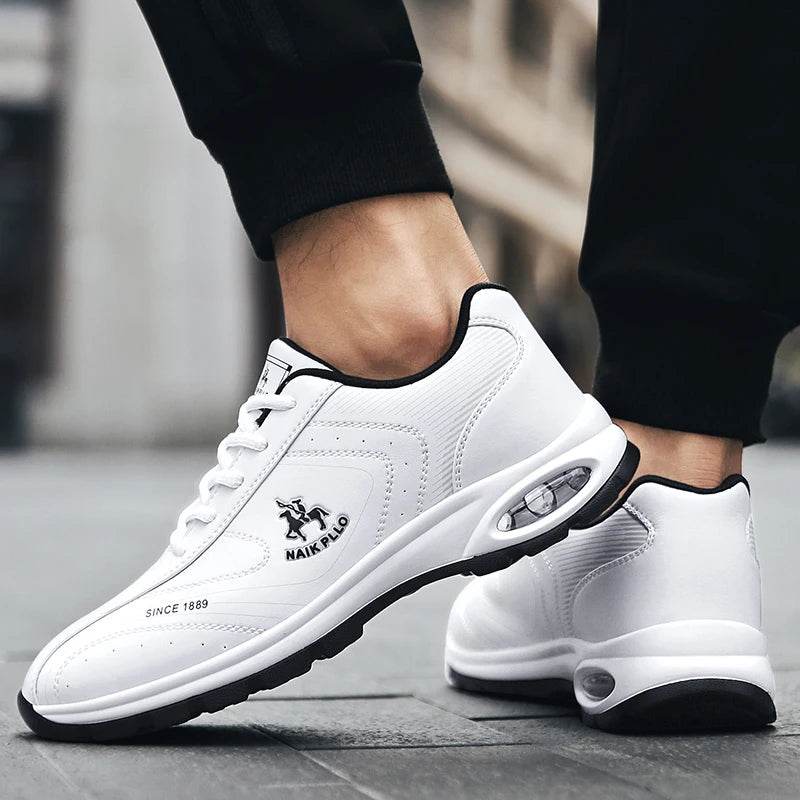 Men Shoes Casual Leather for Man Breathable Daily Walking Sneakers Non Slip Formal Leisure Shoes - FLORANZANI- Beauté & Santé