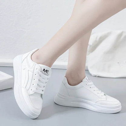 Outdoor Women Walking Shoes Skateboarding Shoes Women Sneakers PU Leather Lace-Up Breathable Jogging Casual Sneakers De Mujer - FLORANZANI- Beauté & Santé