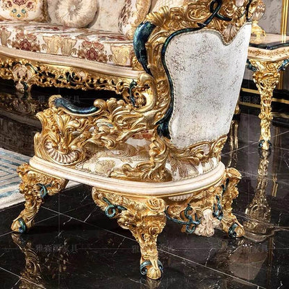 French court classical furniture Renaissance art solid wood carved villa luxury bespoke European sofa - FLORANZANI- Beauté & Santé