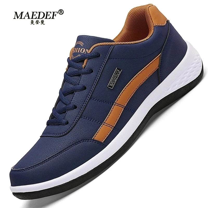 MAEDEF Shoes for Men Leather Sneaker Waterproof Casual Comfortable Men's Sneaker Lace Up Footwear Vulcanized Man Shoe Masculino - FLORANZANI- Beauté & Santé