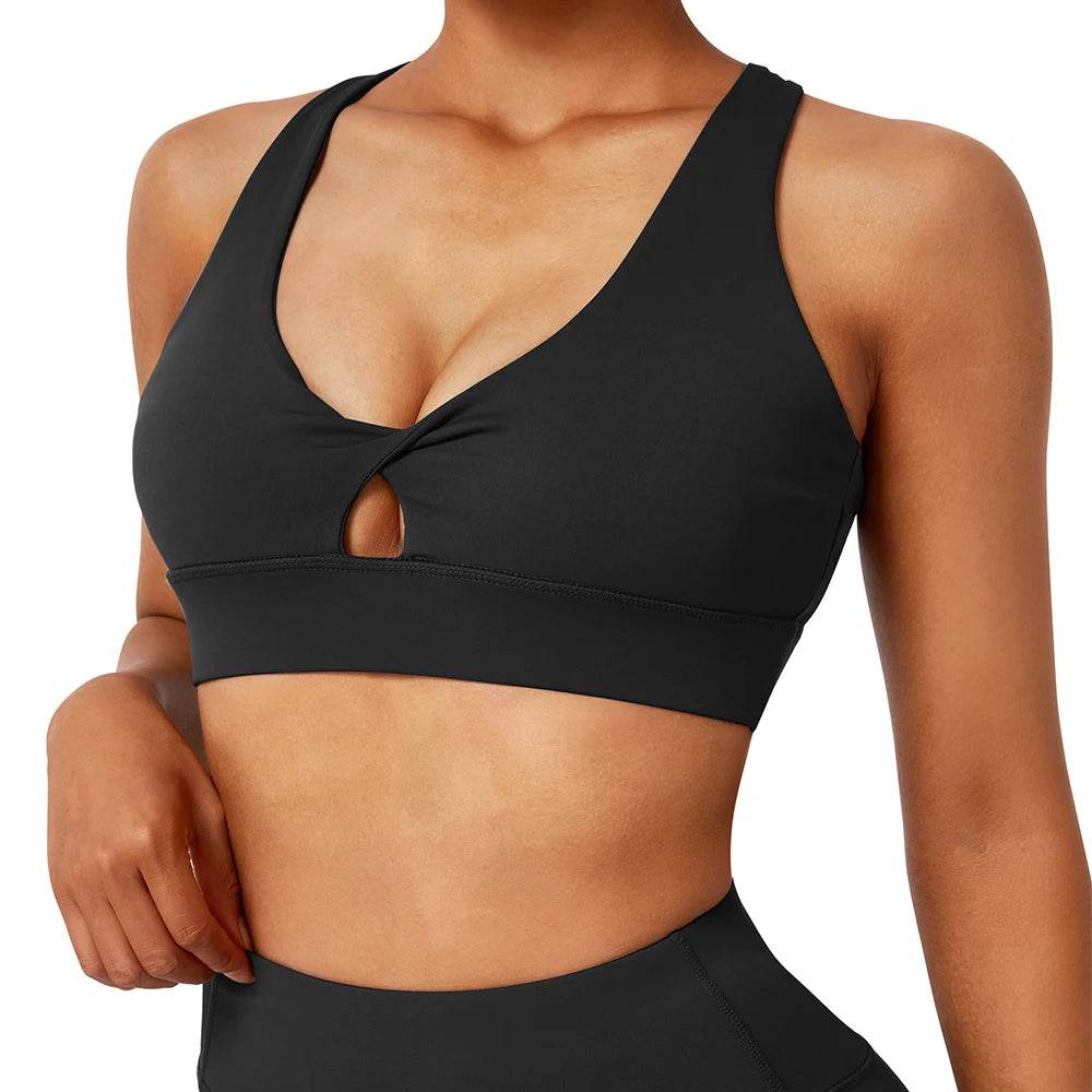 Sports Yoga Bras Women Crop Top Breathable Yoga Bra Push up Shockproof Workout Top Women's underwear Sports Top For Fitness - FLORANZANI- Beauté & Santé