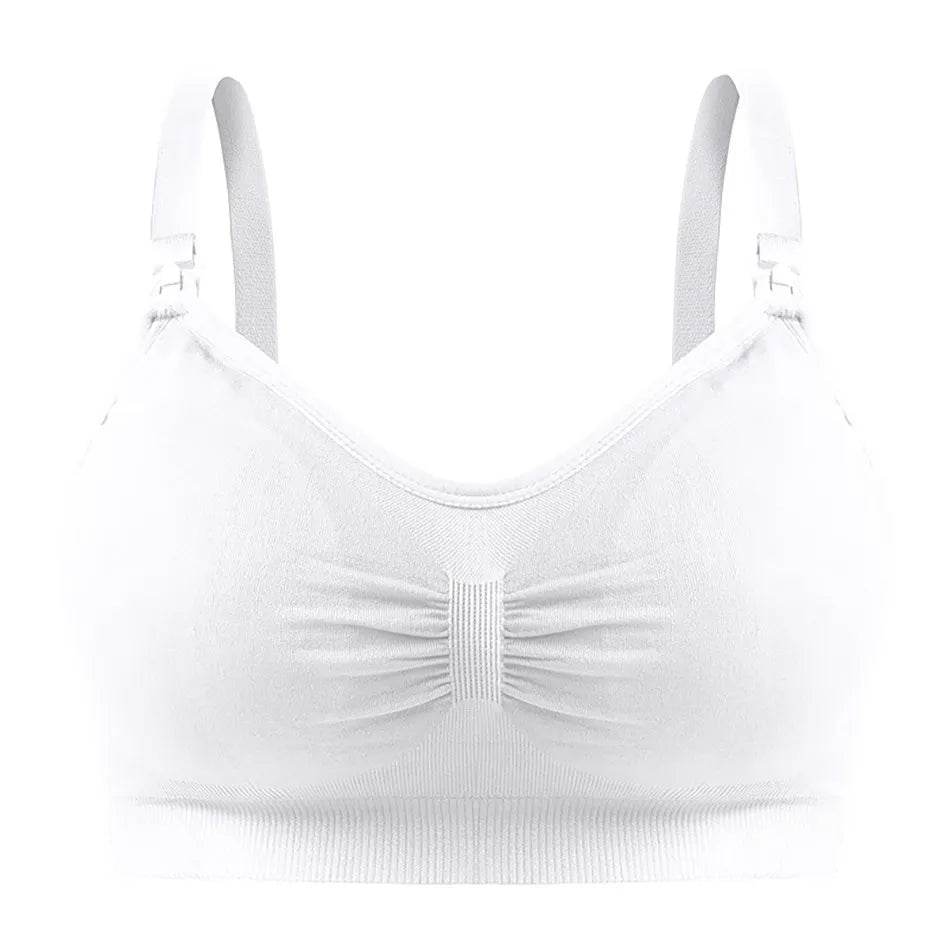 Breastfeeding Bra Upper Buckle And No Steel Ring Double Layer Seamless Postpartum Breastfeeding Bra Removable Chest Pad - FLORANZANI- Beauté & Santé