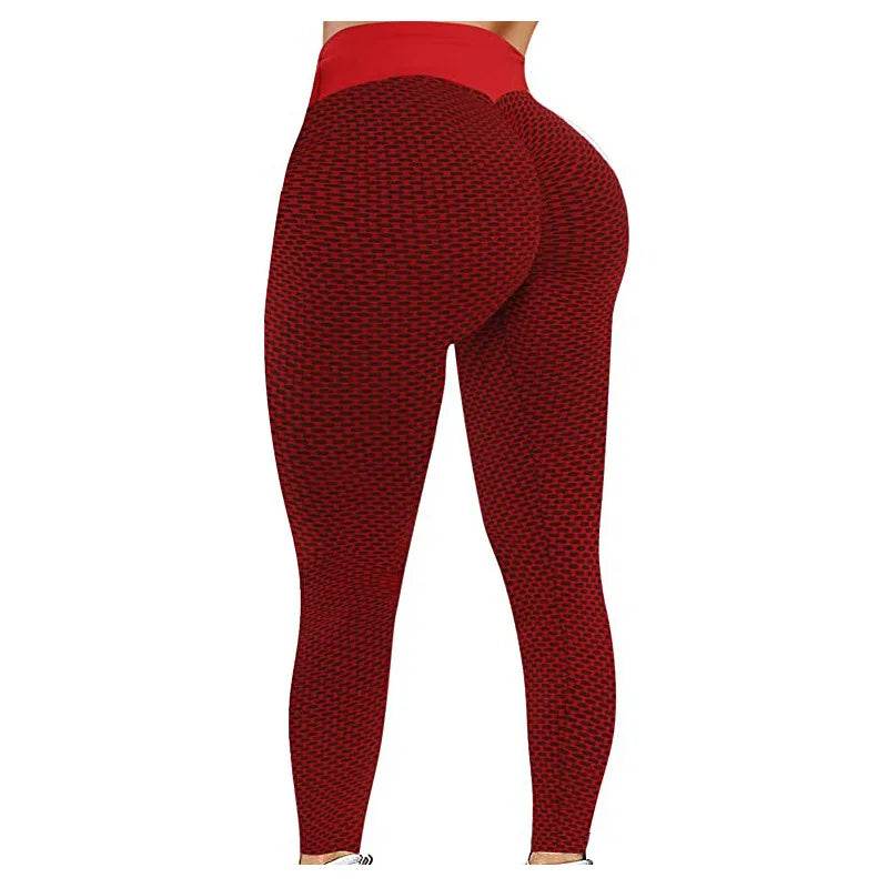 Grid Tights Yoga Pants Women Seamless High Waist Leggings Breathable Gym Fitness Push Up Clothing Girl Yoga Pant - FLORANZANI- Beauté & Santé