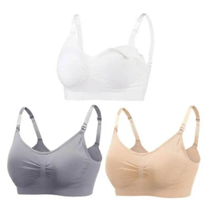 3pcs/Set High Quality Maternity Nursing Bras Cotton Breastfeeding Pregnant Underwear Seamless Large Size Breathable Bra Push Up - FLORANZANI- Beauté & Santé